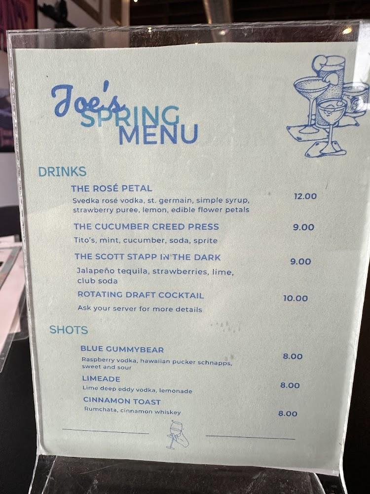Joe's House Menu image 3